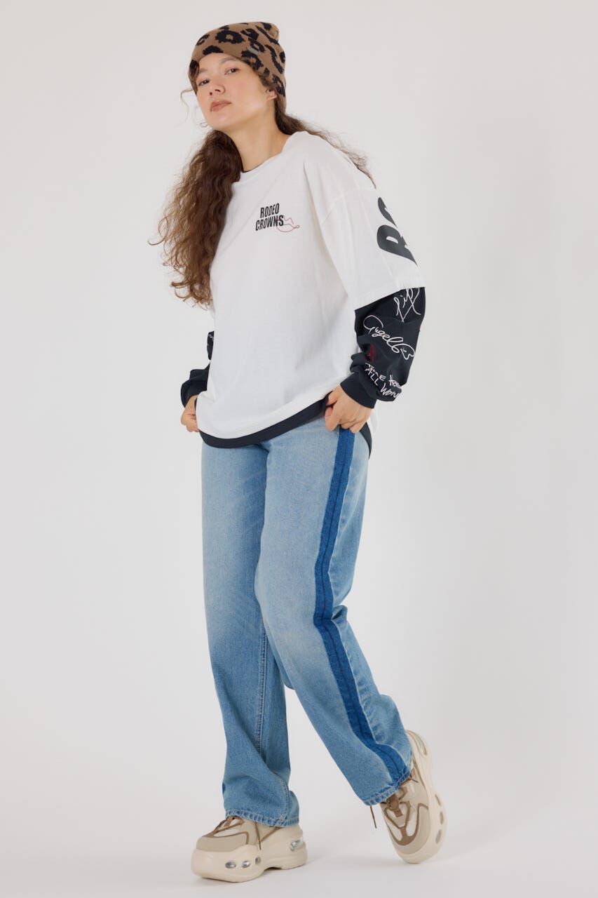 RODEO CROWNS「オーバーロゴレイヤードロングスリーブTシャツ」|Tシャツ・カットソー|