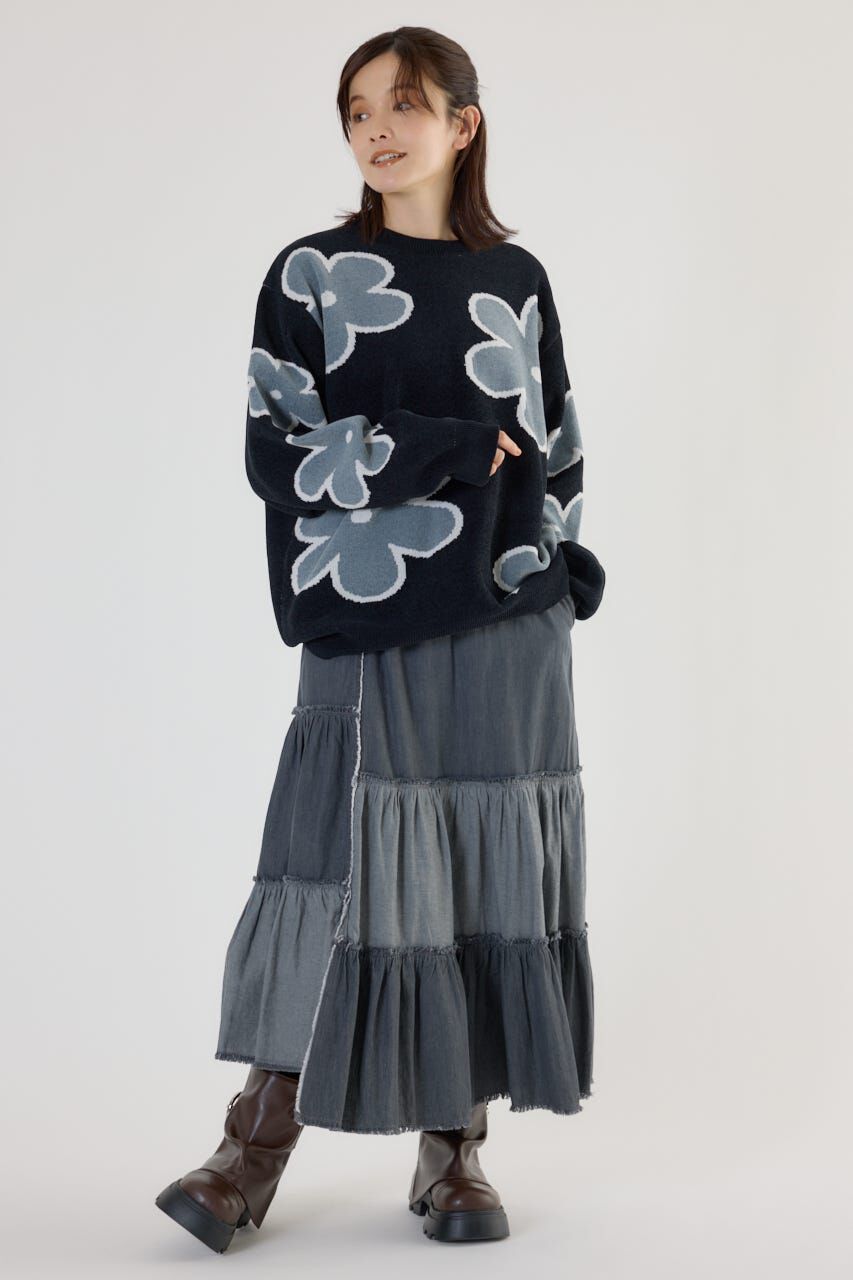 RODEO CROWNS「フラワーモールニットトップス」|ニット・セーター|