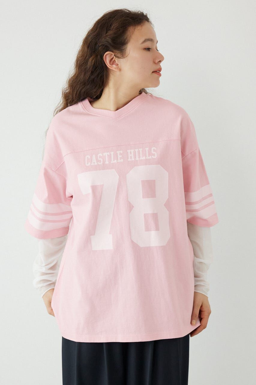 RODEO CROWNS「チュールレイヤードナンバートップス」|Tシャツ・カットソー|