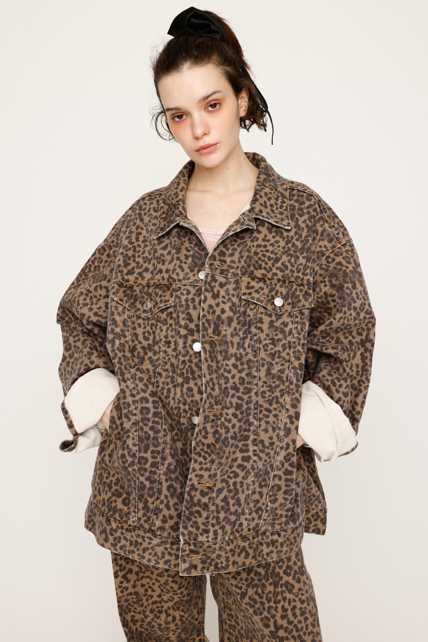 SLY「LEOPARD 4XL DENIM JK-D」|デニムジャケット|