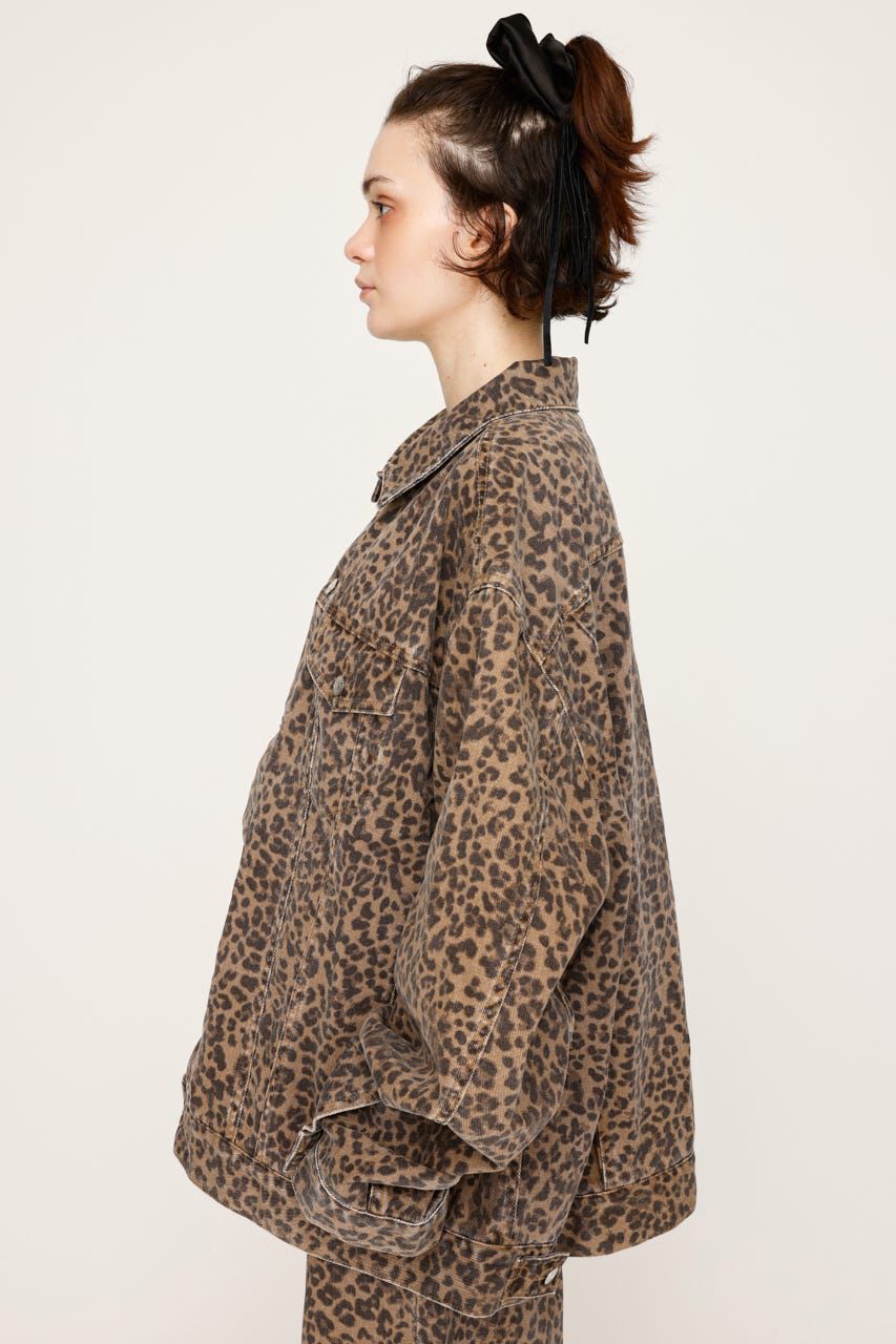 SLY「LEOPARD 4XL DENIM JK-D」|デニムジャケット|