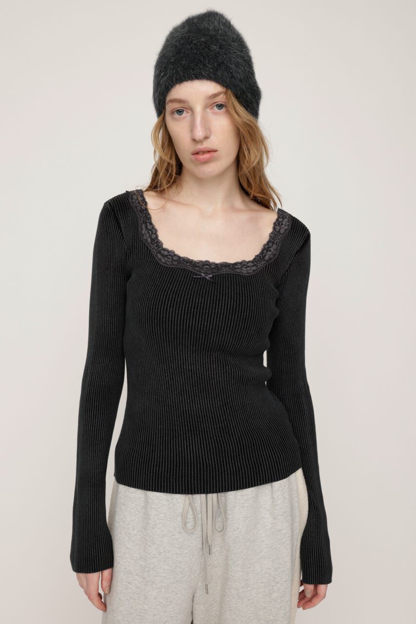 SLY「LACE DOCKING トップス」|ニット・セーター|