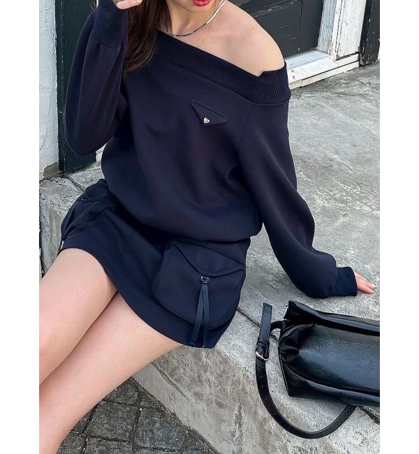 dazzlin「【セットアップ対応】スウェットポケットミニスカート」|スカート|