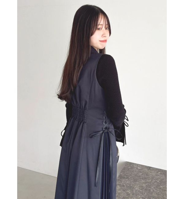 dazzlin「【新色あり】サイドプリーツテーラーワンピース」|ワンピース|