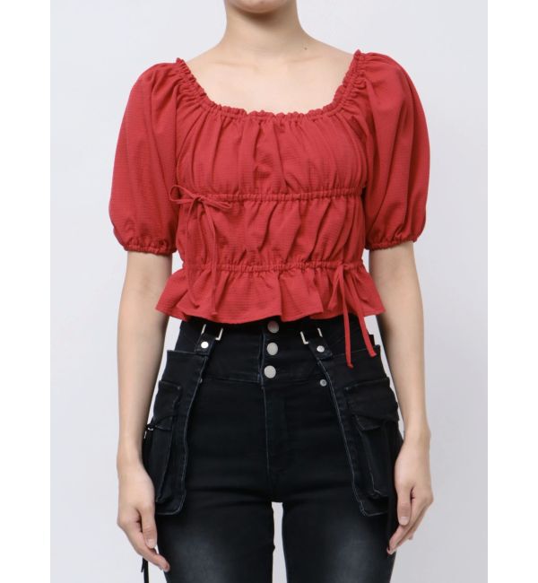 EMODA「2WAYギャザーショルダートップ」|Tシャツ・カットソー|