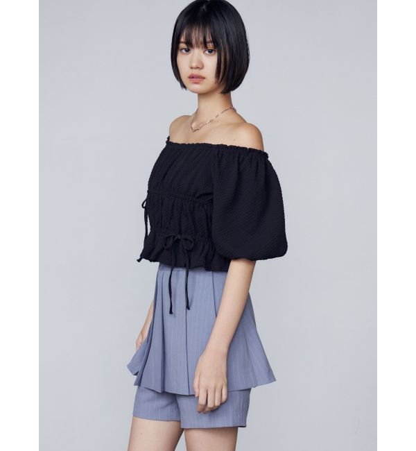 EMODA「2WAYギャザーショルダートップ」|Tシャツ・カットソー|