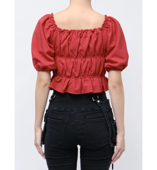 EMODA「2WAYギャザーショルダートップ」|Tシャツ・カットソー|