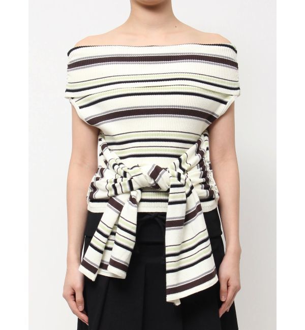 EMODA「リボンオフショルダートップ」|ニット・セーター|
