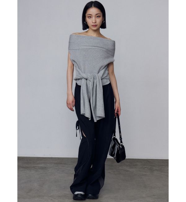 EMODA「リボンオフショルダートップ」|ニット・セーター|
