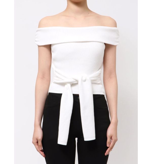 EMODA「リボンオフショルダートップ」|ニット・セーター|
