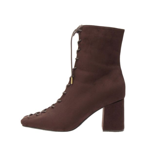 MERCURYDUO「レースアップフェイクスエードブーツ」|ショートブーツ|