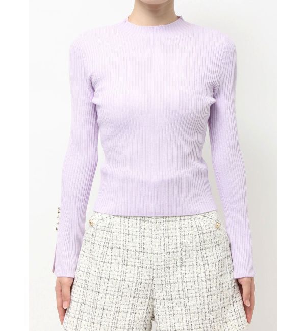 MERCURYDUO「フレアスリーブハイネックリブニット」|ニット・セーター|