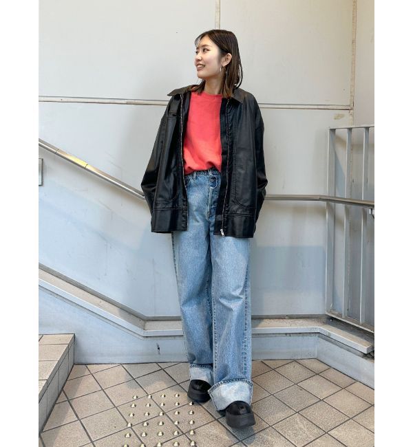 Ungrid「ロールアップルーズデニム」|デニム|