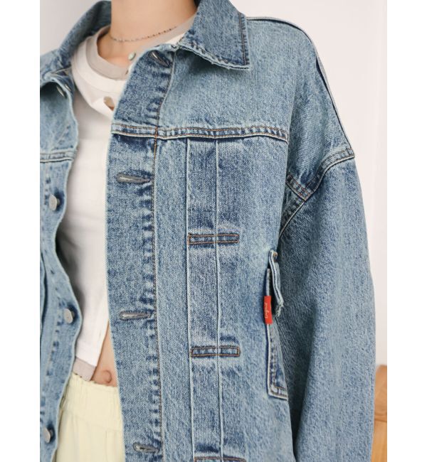 Ungrid「ルーズシルエットデニムジャケット」|ブルゾン・スタジャン|