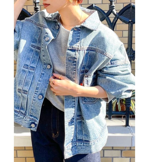 Ungrid「ルーズシルエットデニムジャケット」|ブルゾン・スタジャン|