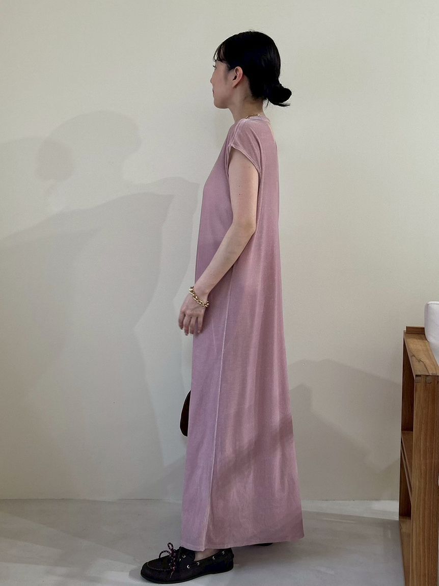 Mila Owen「バックシャンフレンチスリーブベロアワンピース」|ワンピース|