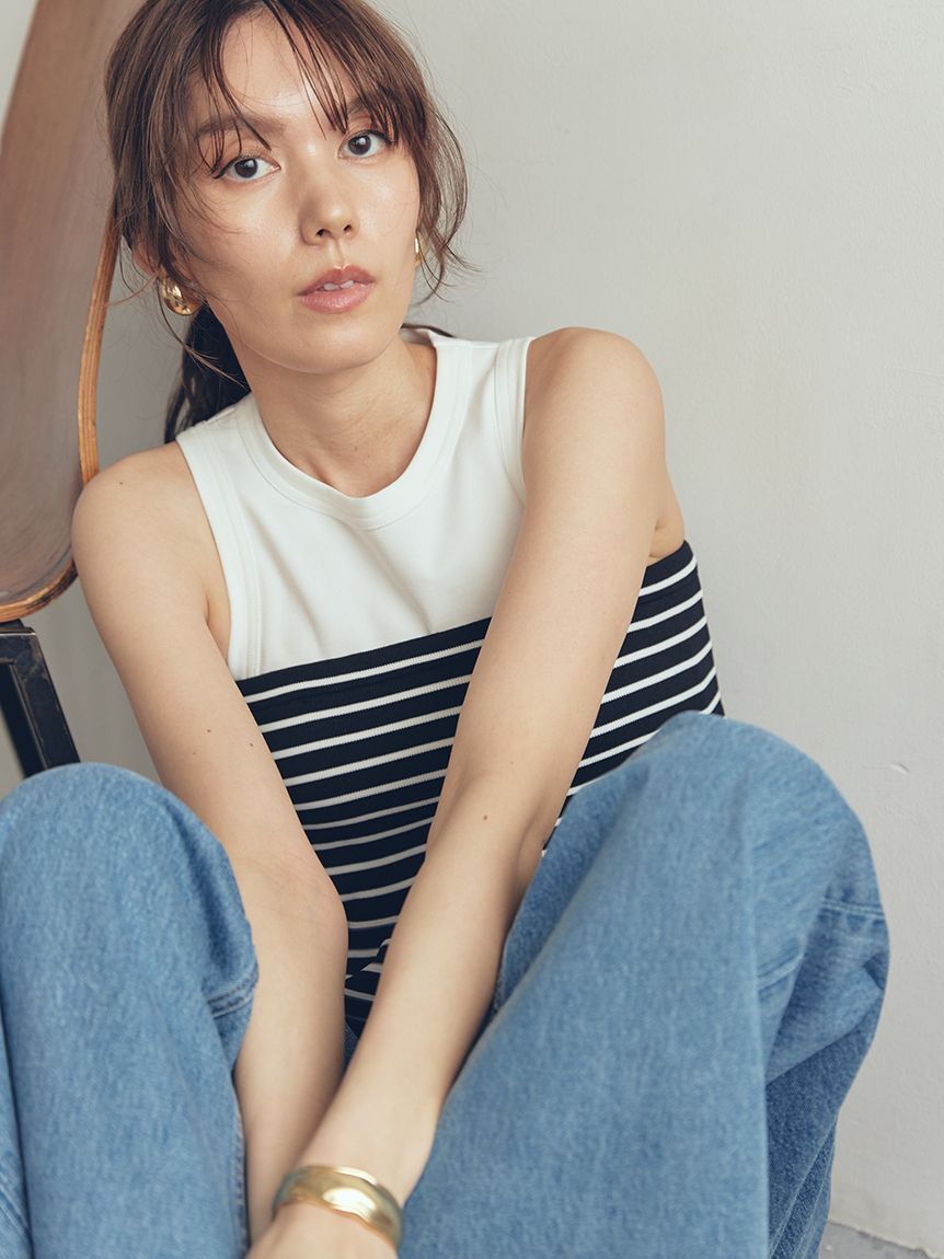 Mila Owen「【セットアイテム】ペプラムベアニットアメスリタンクSET」|ニット・セーター|