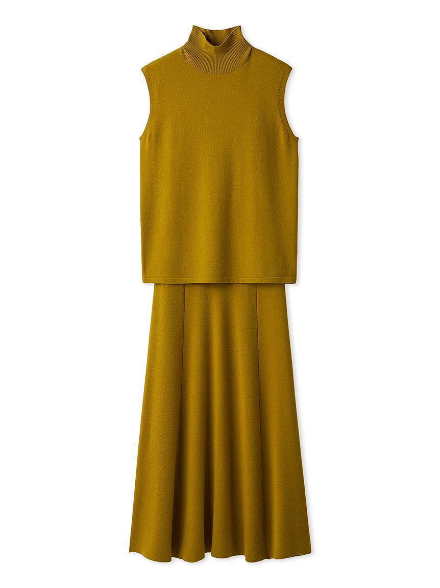 Mila Owen「【セットアイテム】ハイネックノースリニットナロースカートSET」|ワンピース|MST