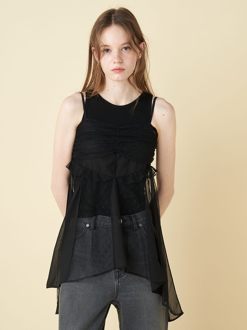 FURFUR「タンクトップSETシアーキャミソール」|キャミソール|