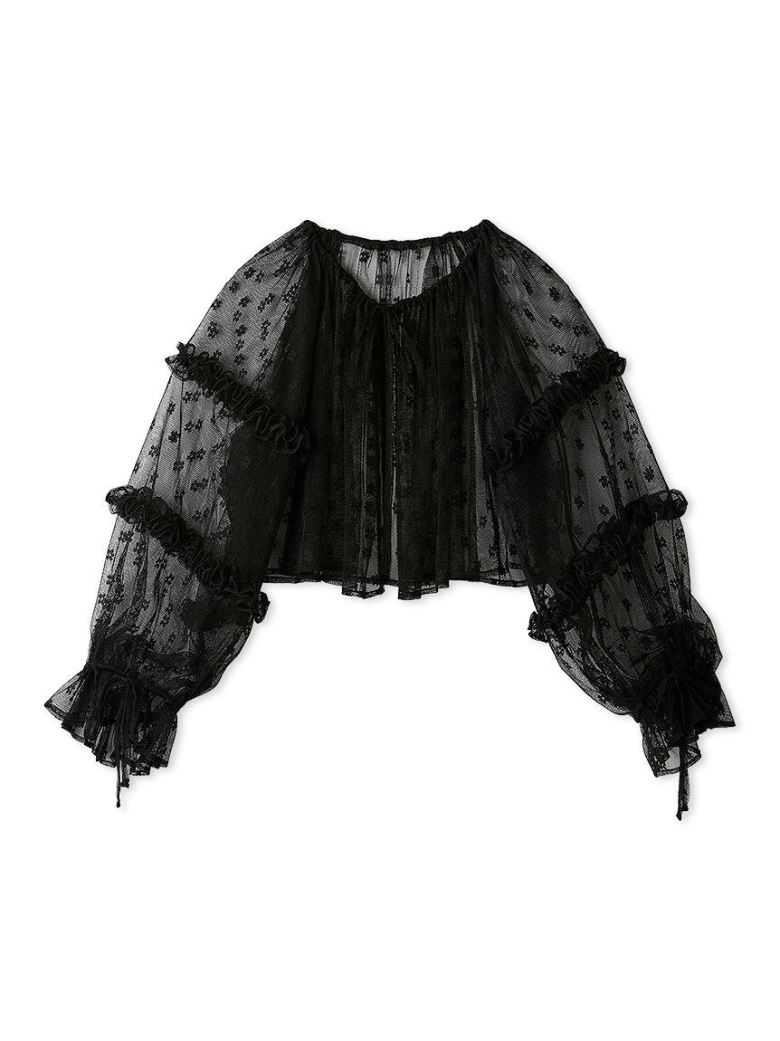 FURFUR「チュールフリルボレロ」|カーディガン|BLK