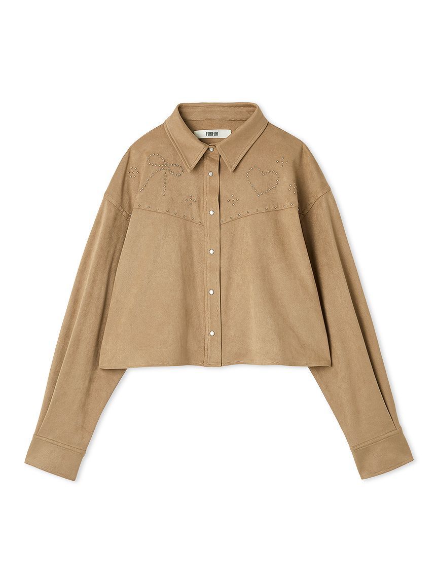 FURFUR「スタッズデザインシャツジャケット」|シャツ・ブラウス|