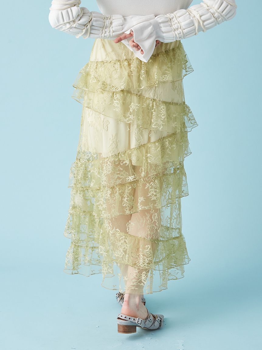 FURFUR「ティアードレーススカート」|スカート|