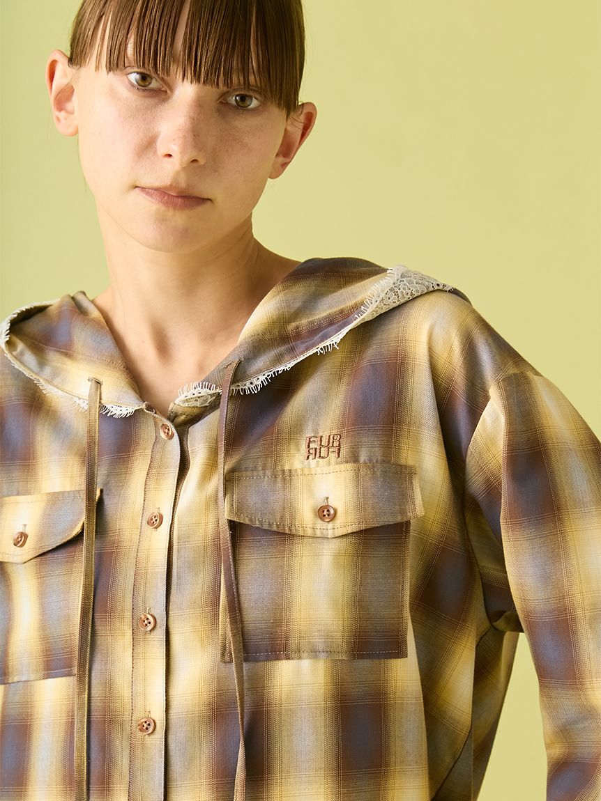 FURFUR「フーディーオンブレーチェックシャツ」|シャツ・ブラウス|