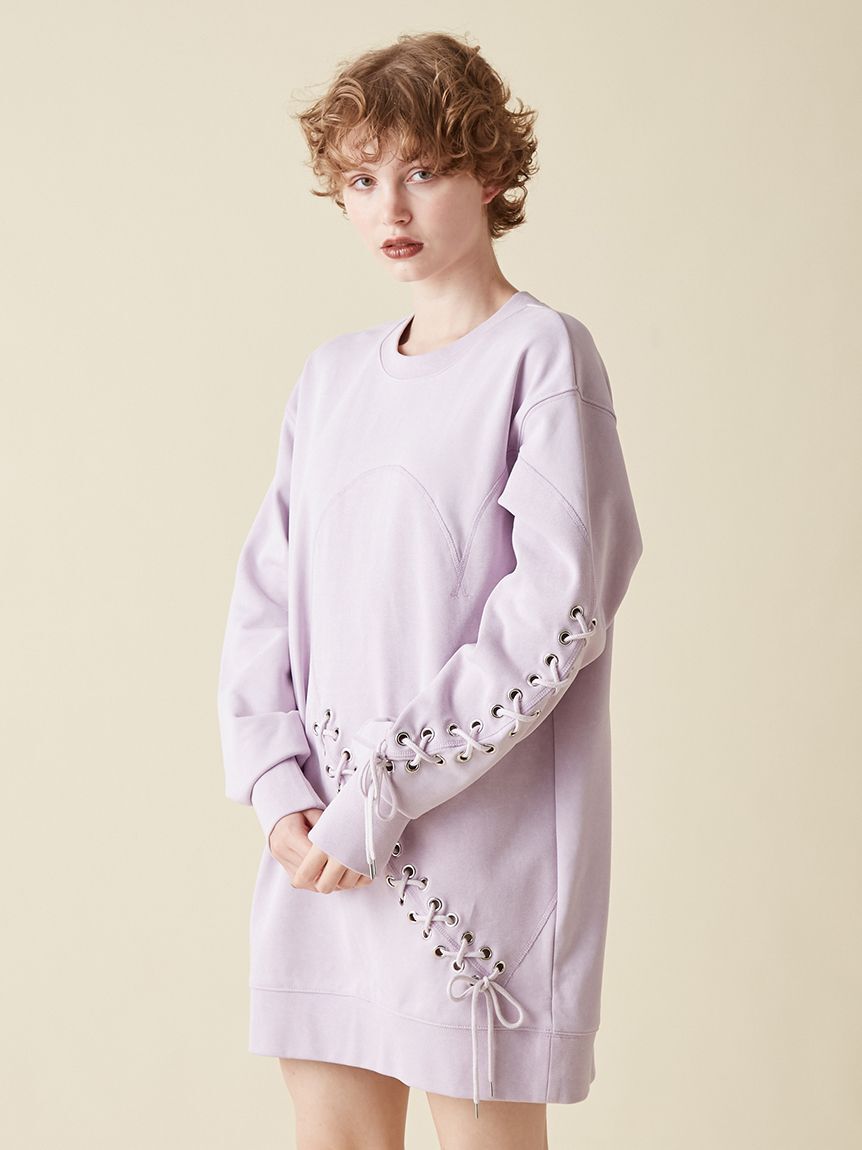 FURFUR「ハートレースアップスウェットワンピース」|ワンピース|