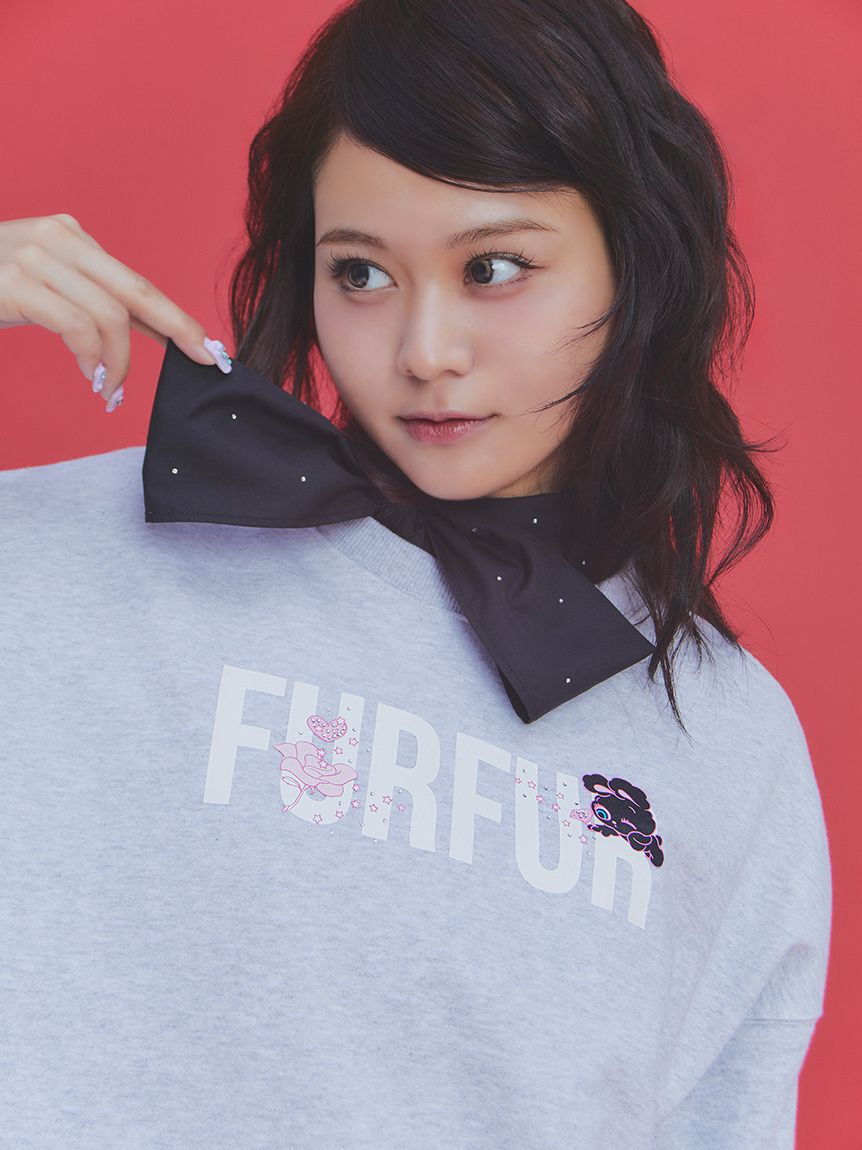 FURFUR「ビジュー付きボウタイブラウス」|シャツ・ブラウス|