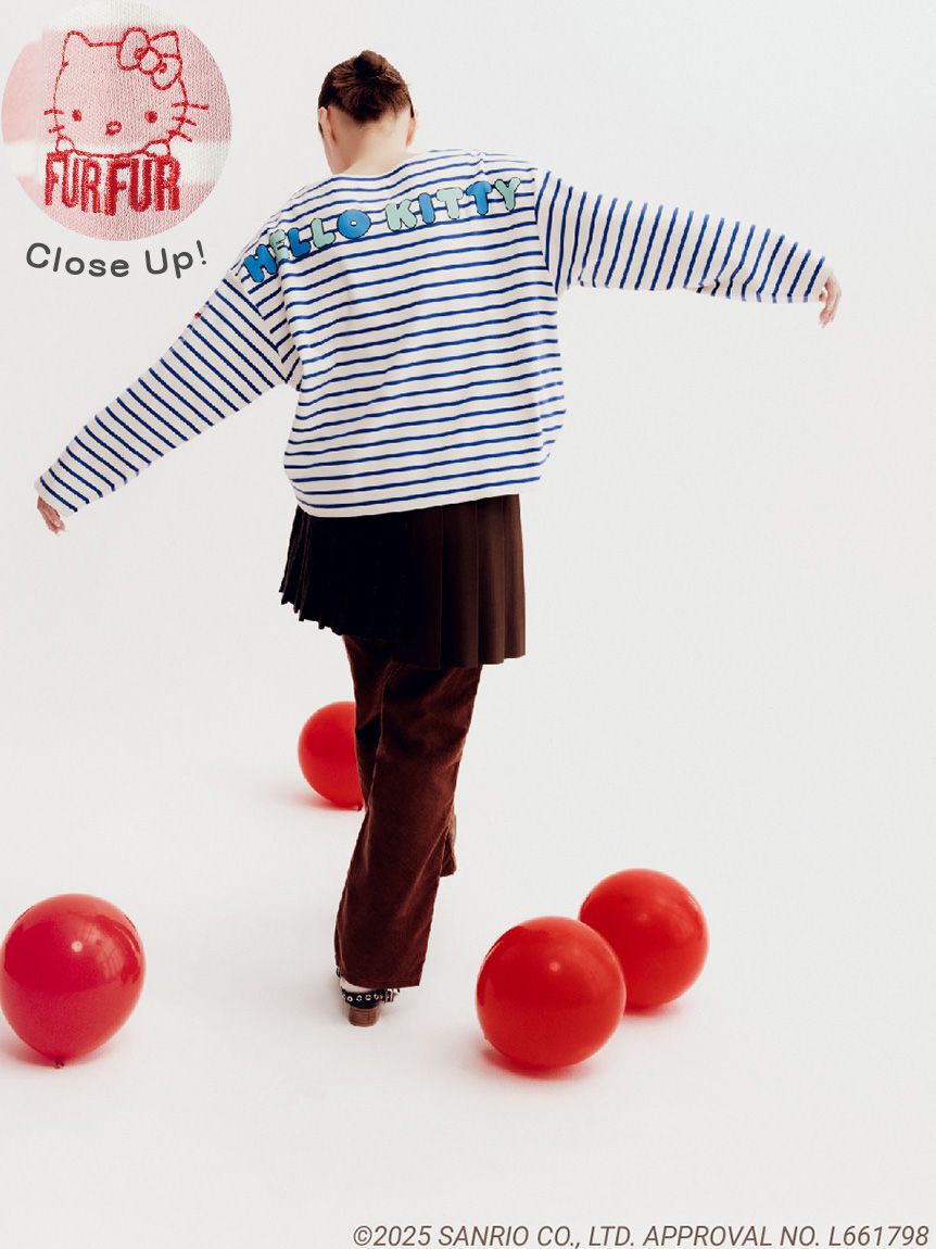 FURFUR「HELLO KITTYボーダーカットソー」|Tシャツ・カットソー|WHT