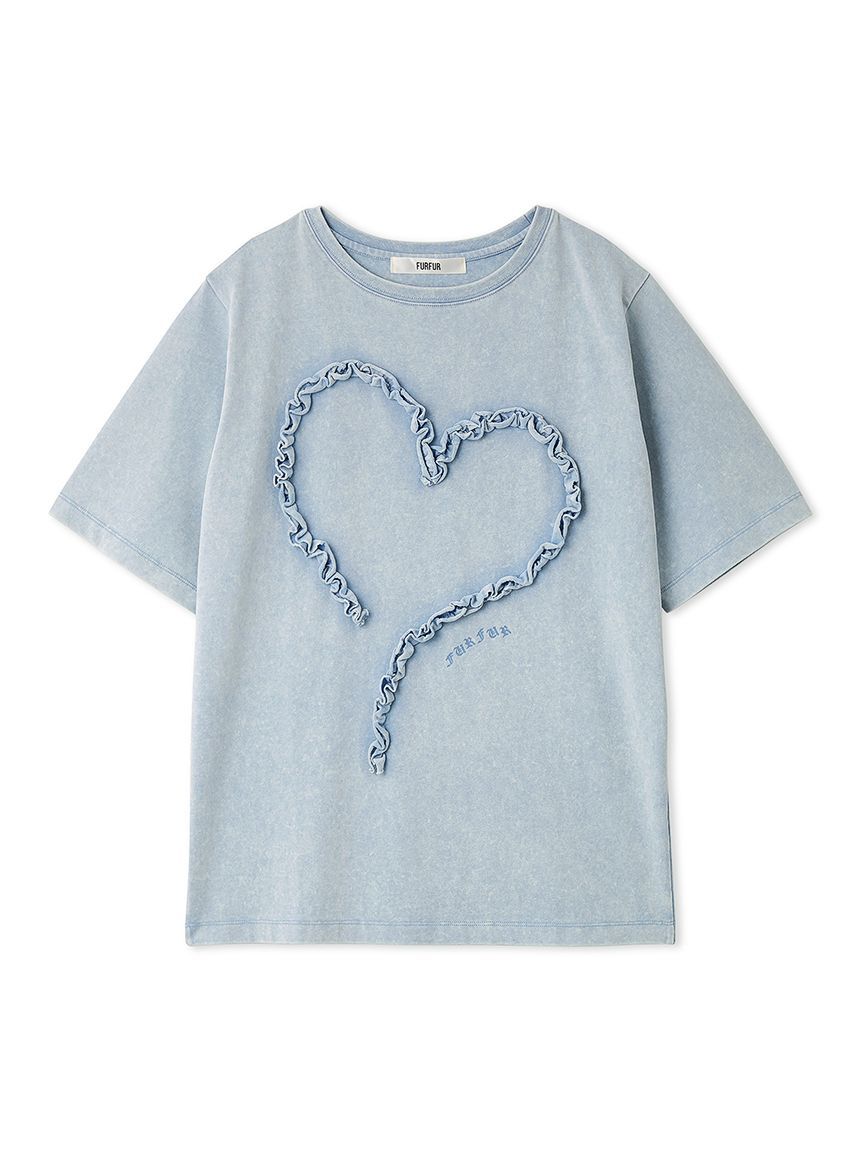 FURFUR「フリルハートモチーフTシャツ」|Tシャツ・カットソー|BLU