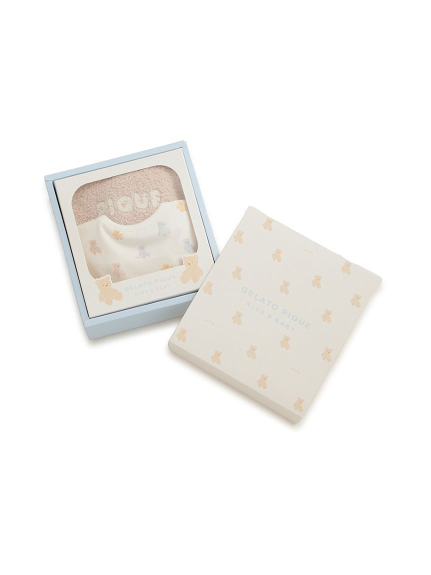 GELATO PIQUE KIDS & BABY「【ラッピング済み】【BABY】ベアニットキャップ&スタイ2点セット ギフトBOX」|その他ベビー用品|