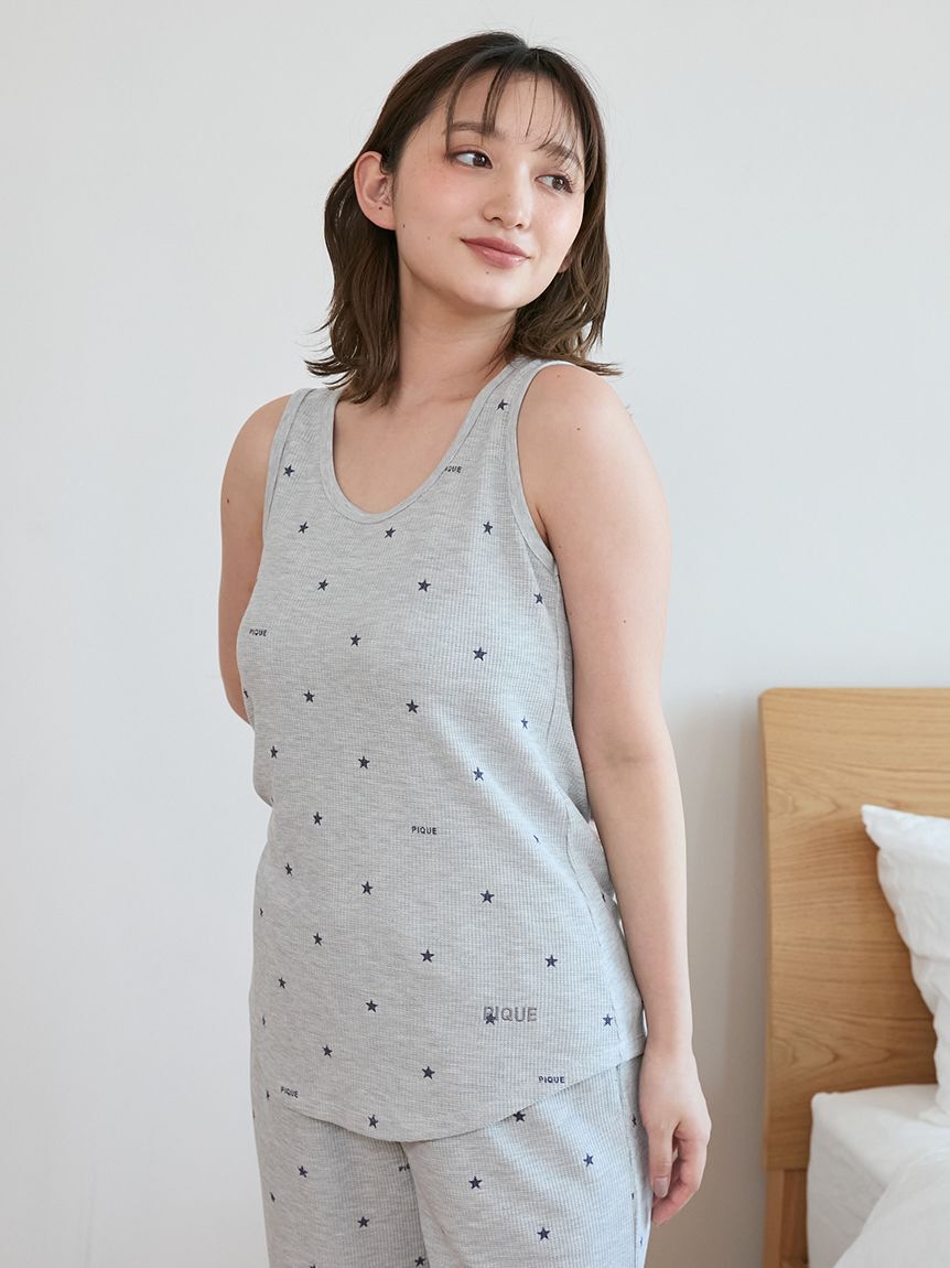 gelato pique「星柄ワッフルタンクトップ」|ルームウェア|