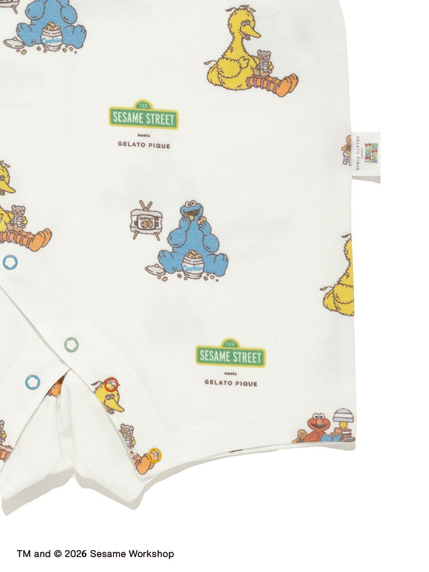 GELATO PIQUE KIDS & BABY「【SESAME STREET】【BABY】総柄ロンパース」|ロンパース|