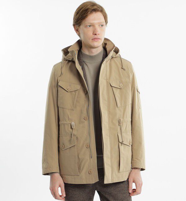 MACKINTOSH PHILOSOPHY「マイクロファイバータフタ 3WAY STANSTED（スタンステッド） with TAION」|ブルゾン・スタジャン|ベージュ