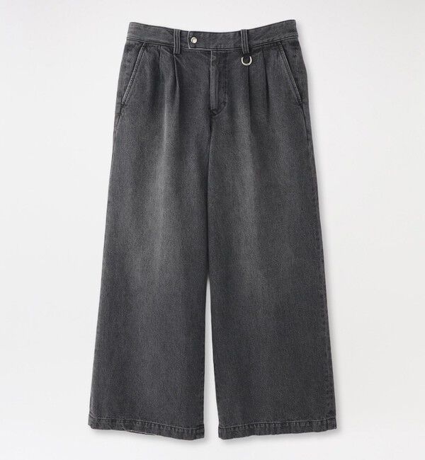  「2タックフェードバギーデニム」|デニム|ブラック