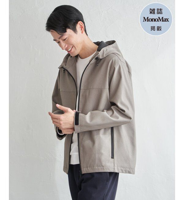 ikka「撥水メランジ ジップマウンテンパーカー」|その他|グレージュ