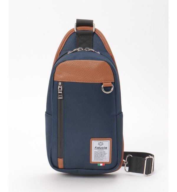 ikka「配色切り替えボディバッグ」|その他|ネイビーブルー