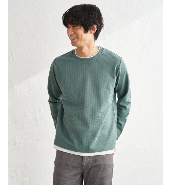 ikka「速乾ピケレイヤードロンT」|Tシャツ・カットソー|