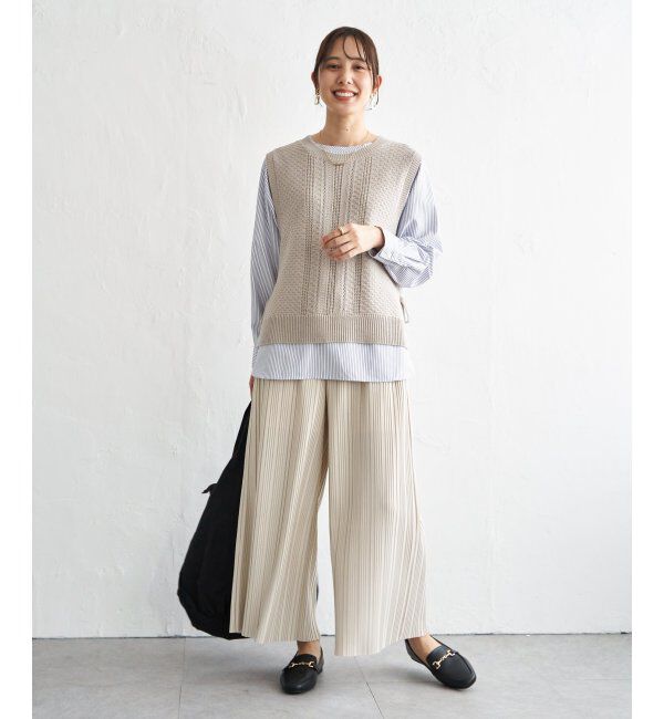 ikka「カットプリーツワイドパンツ【親子コーデ】」|その他|