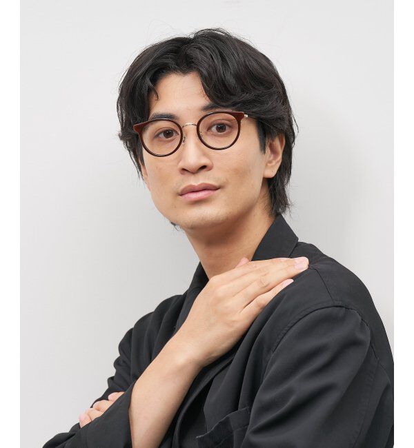  「ボストン型 メガネ｜伊達メガネ｜ビジネス｜Zoff｜FLIPUP(跳ね上げ式) レンズ交換券付」|メガネ|