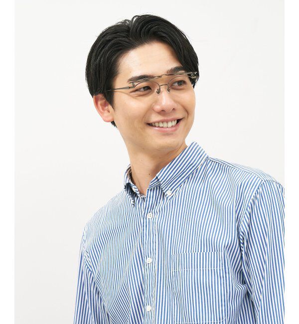  「ボストン型 跳ね上げ式メガネ | メガネの上から ズレ落ち防止 伊達メガネ ユニセックス レンズ交換券付」|メガネ|