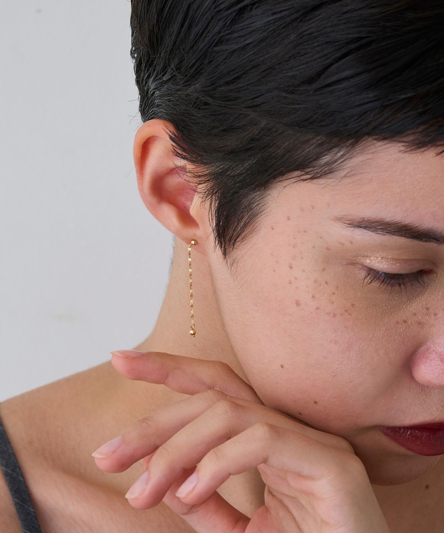 JUPITER「【K10】ミラーボールチェーンイヤリング 」|イヤリング|