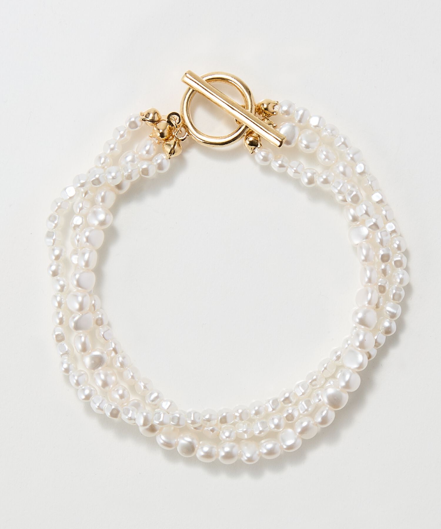 Phoebe「レイヤードバロックパールマンテルブレスレット　ゴールド」|ブレスレット・バングル|