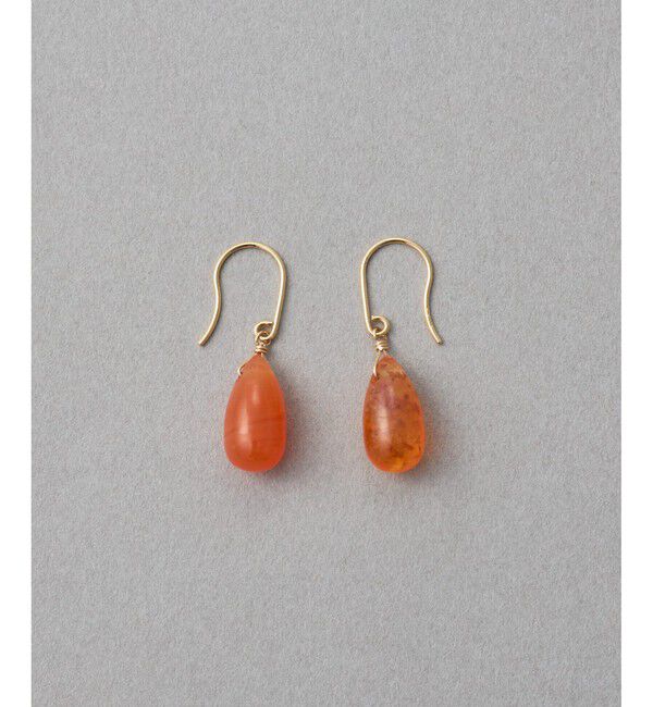 ete「[スウィングドロップ] K10 ナチュラルストーン ピアス」|ピアス|C