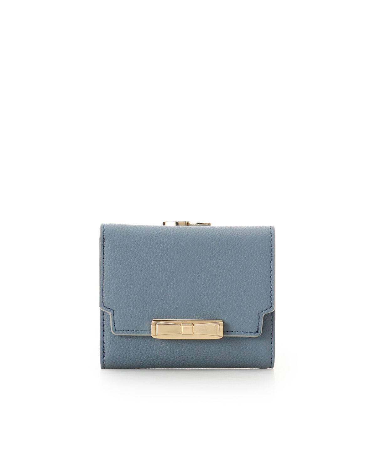 Samantha Thavasa「リボンモチーフ金具 口金折財布」|財布|ライトブルー