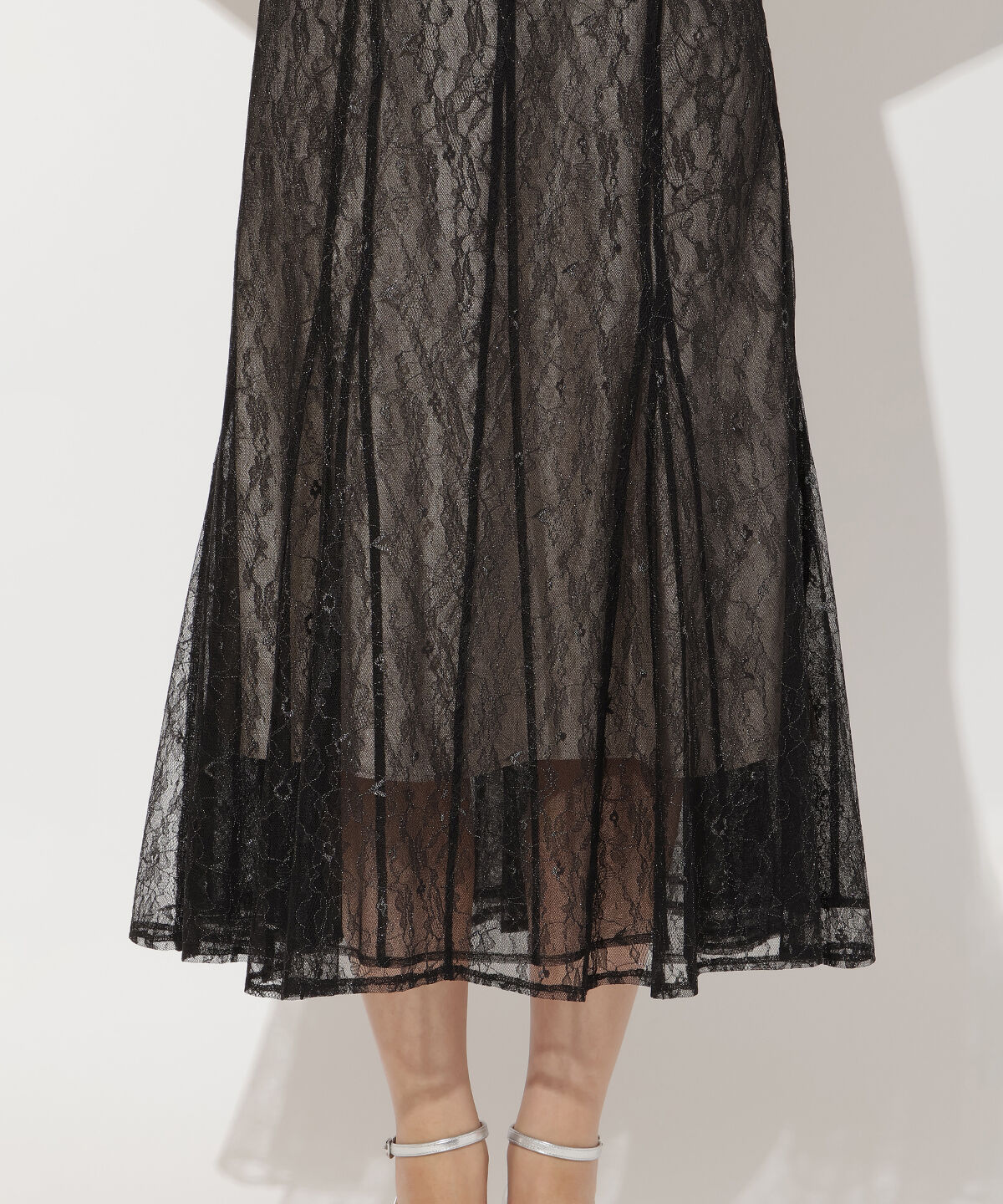 アンドクチュール「チュールフリルブラウス+レースキャミドレス」|ドレス|