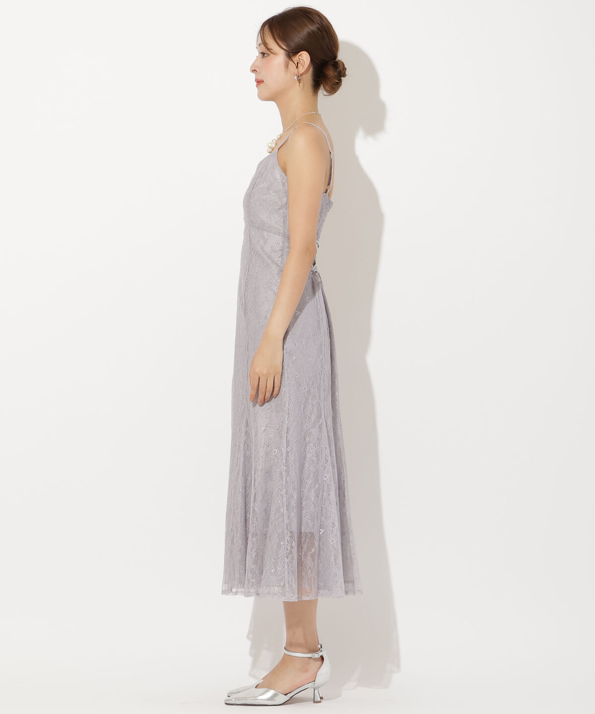 アンドクチュール「チュールフリルブラウス+レースキャミドレス」|ドレス|