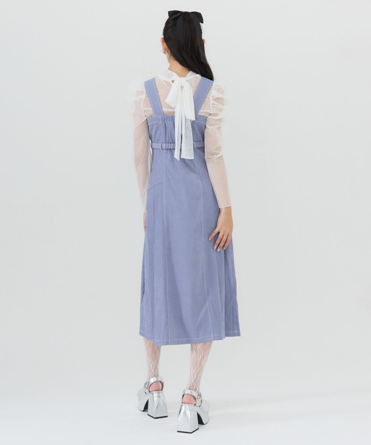 REDYAZEL「サイドプリーツジャンパースカート」|ジャンパースカート|