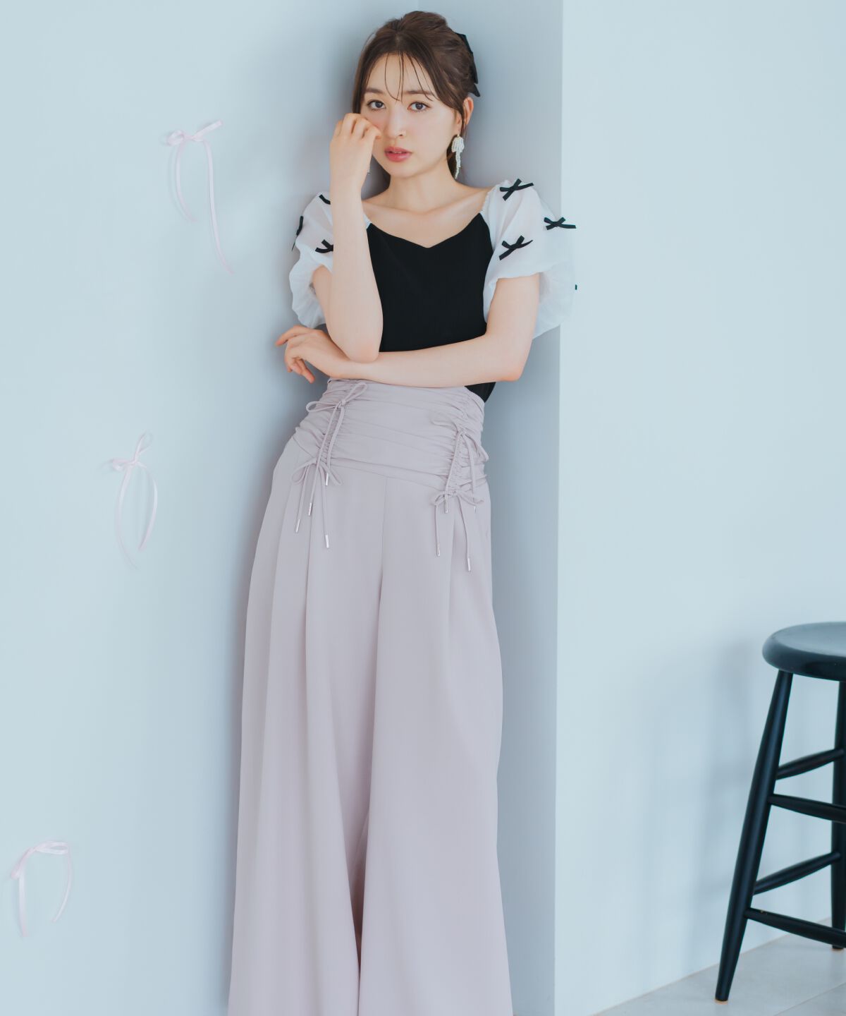 WILLSELECTION「ドロスト風リボンワイドパンツ」|その他|